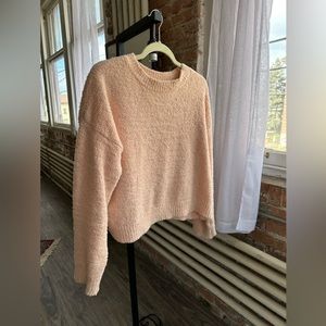 Fuzzy pink sweater
